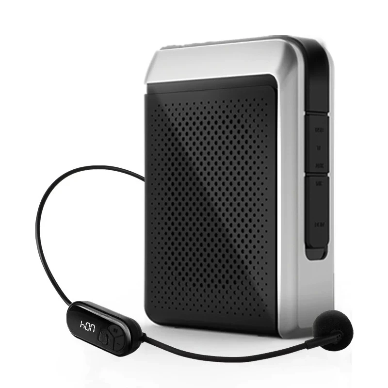Portable FM Radio Megaphone 30W Bluetooth 5.0 Voice Amplifier With UHF Wireless Microphone