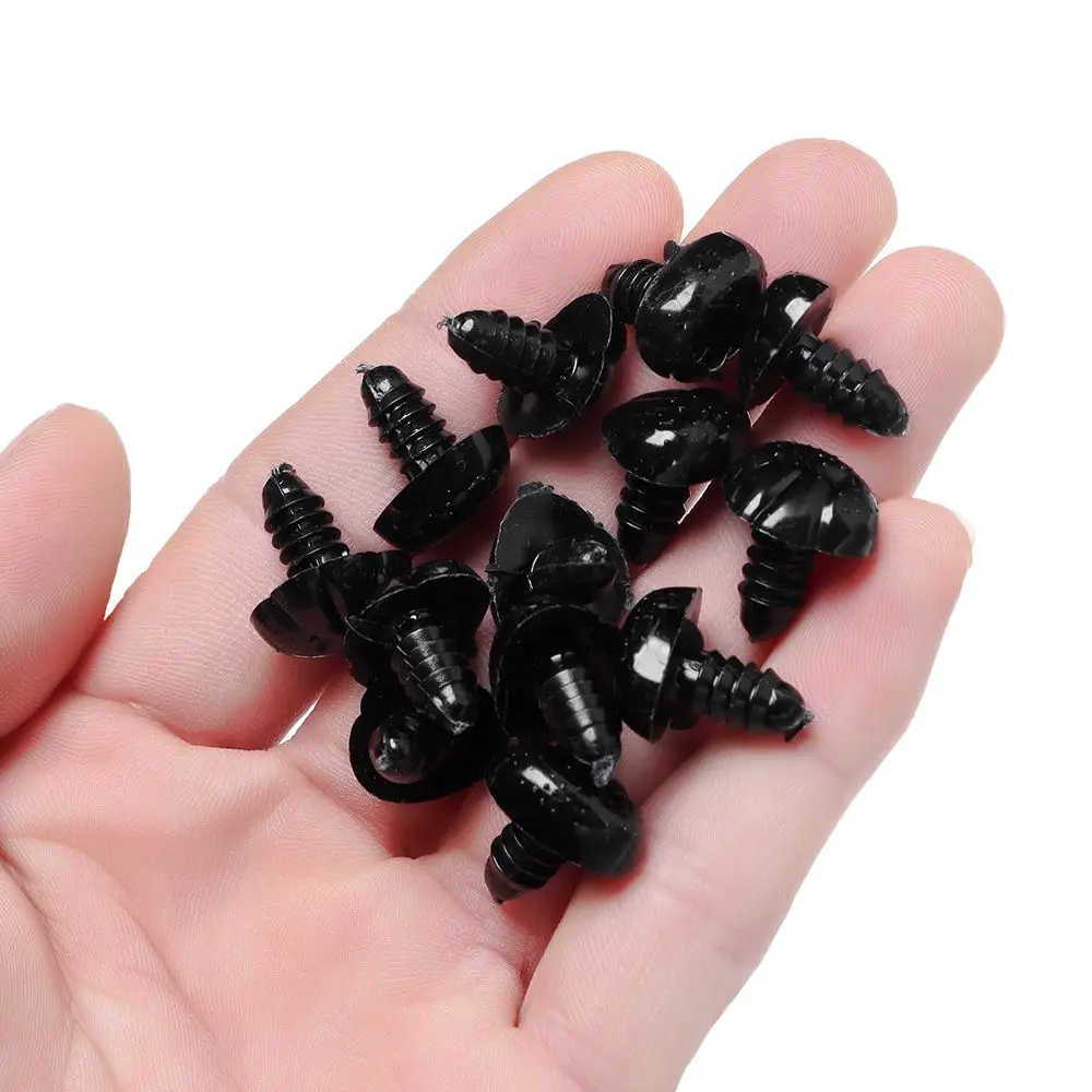 40pcs Crafts Black Plastic DIY Dog Noses Plush Dolls Toys For Bear Buttons Toy DIY Safety Noses Accessories