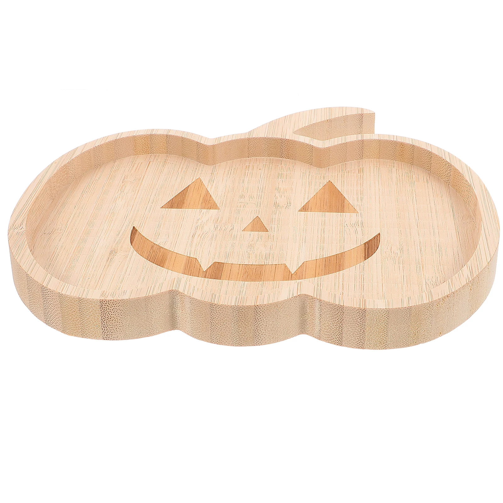 

Pumpkin Wooden Tray Halloween Fruit Ornaments Food Party Tableware Dessert Snack