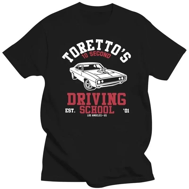 Cotton Crew Neck T-Shirt Fast and Furious Movie Torettos Driving School T-Shirt Summer Trend Fashion Short Sleeve T-Shirt Top