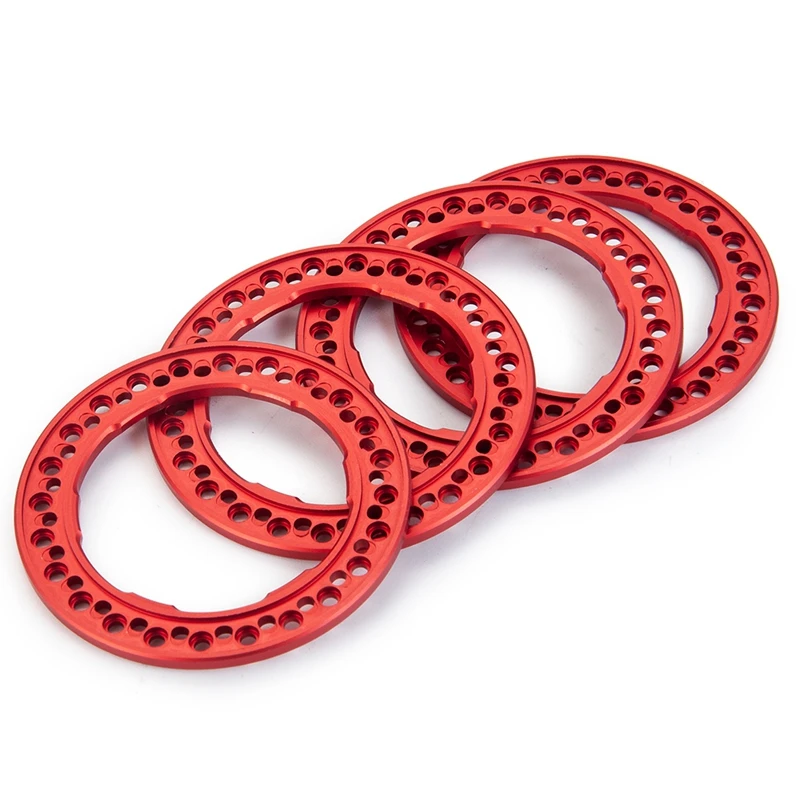 4Pcs Metal Alloy 1.9 Inch Wheel Rim Beadlock Rings For Axial SCX10 D90 Traxxas TRX-4 1/10 RC Crawler Car Parts