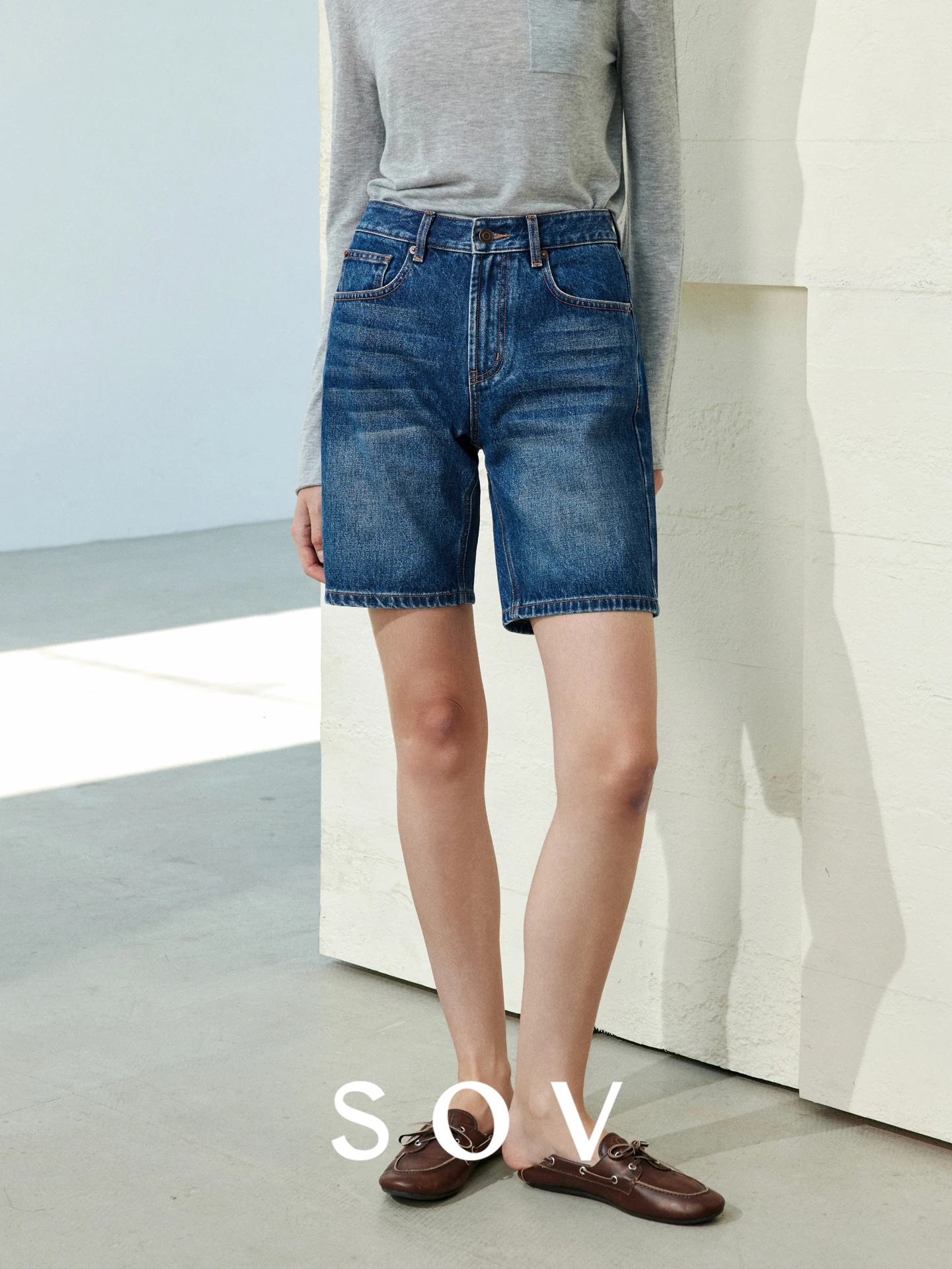 

Джинсы женские летние SOV, повседневные, с высокой талией, из хлопка, приятные к телу, универсальные, в уличном стиле, свободного кроя, с высокой эластичностью