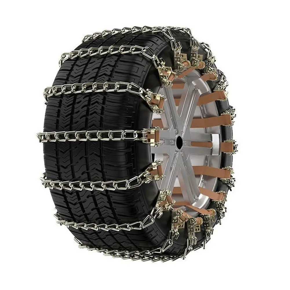 Tire Safe Winter Snow Chains for Automobiles Universal Fit for Small Cars SUVs Electric Vehicles No Rim Damage Design