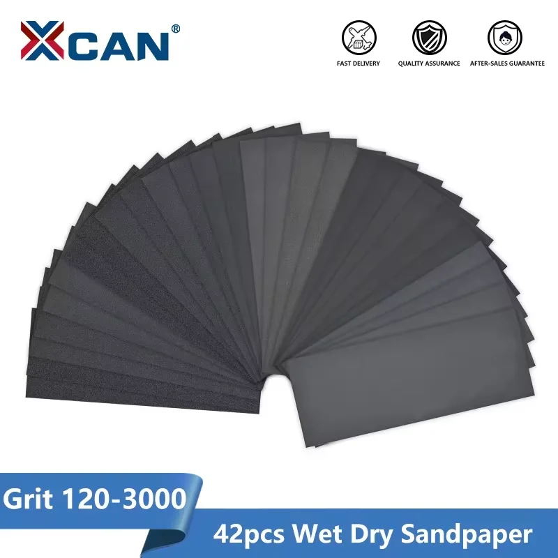 

XCAN 42pcs Sandpaper Set 120-3000 Grit Wet Dry Sanding Paper Abrasive Tools For Wood Metal Polishing Tools Accessories