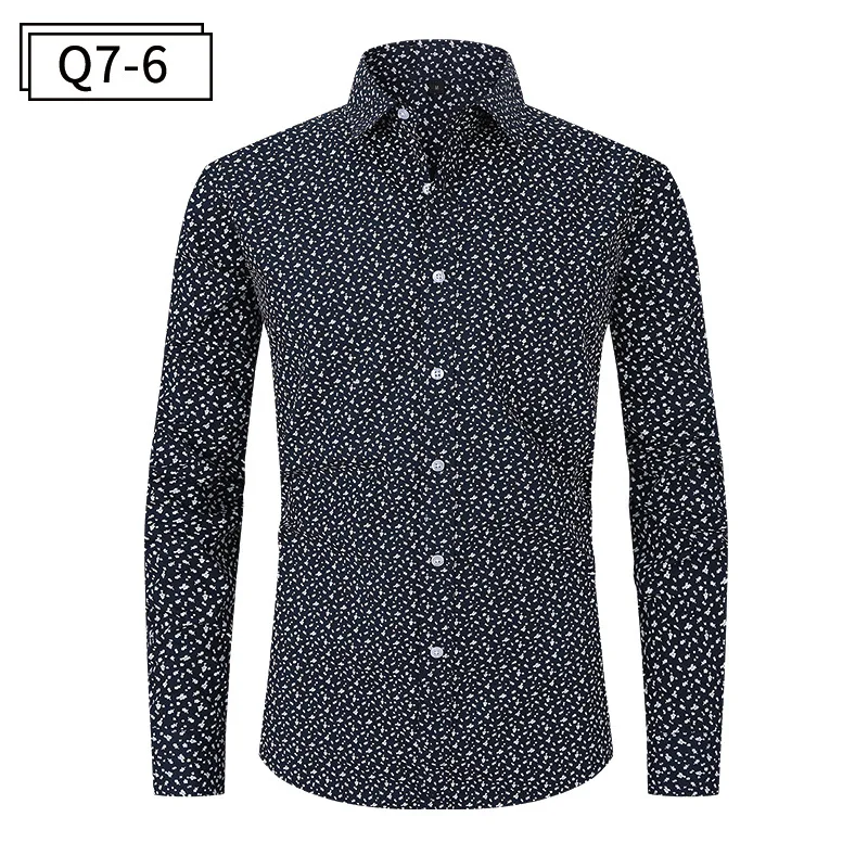 Estampada masculina Polegada Camisa, Montagem Solta, Top Americano, Floral, High-End, Negócios, Verão, X183Size