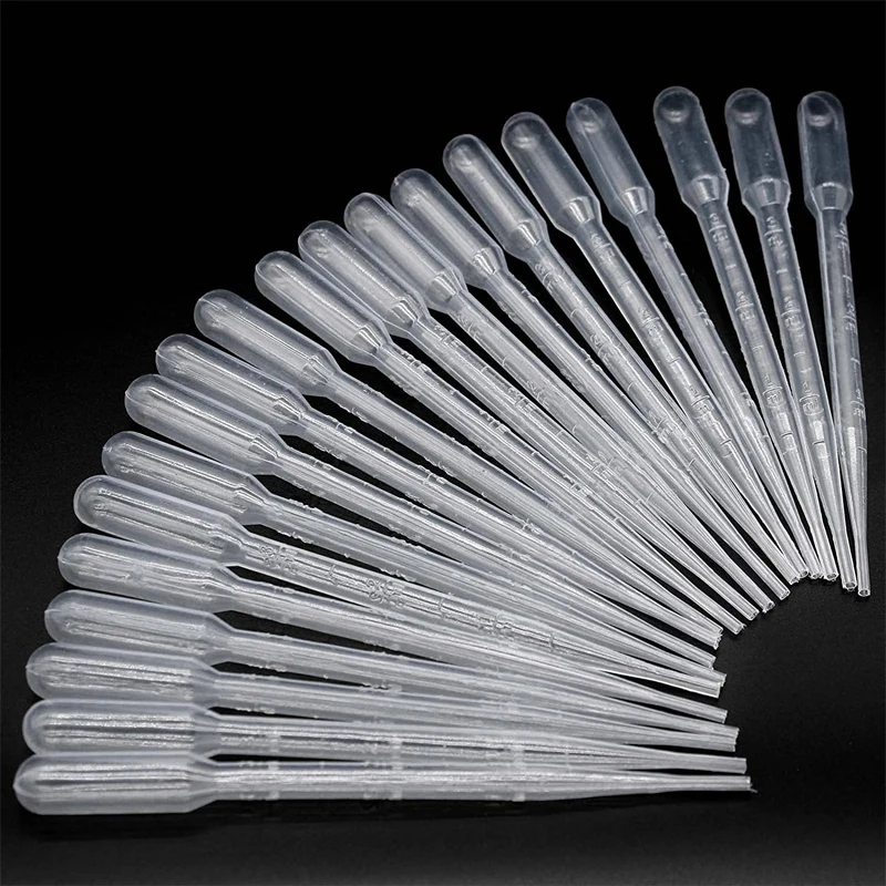 50PCS 0.2ml-10ml Disposable Laboratory Pipettes Dropper Plastic Transfer Pipette for transfering Alcohol and Other Liquid use.