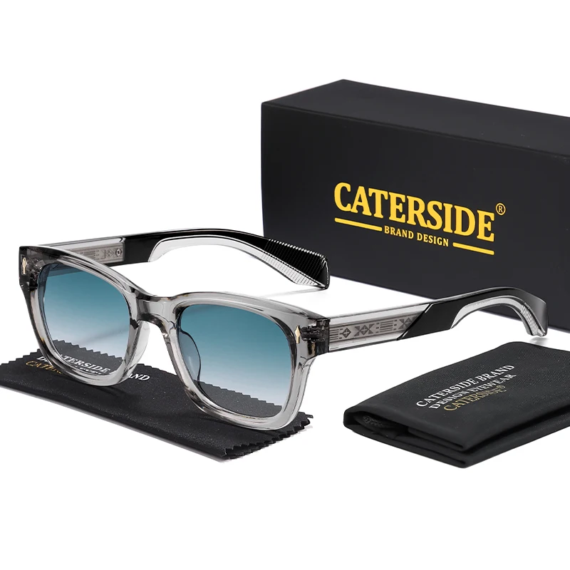 

CATERSIDE Fashion Trend Men's Sunglasses Luxurious Temple Tips Design Sun Glasses Women's Travel Party Outdoor UV400 Glasses