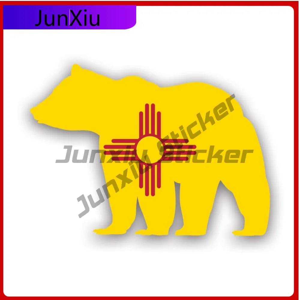

Awesome New Mexico Wild Bear Flag Sticker Decal American Made Uv Protected Outdoors Explore Camping Hiking Overlanding Rv Nm
