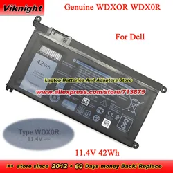 Genuine New WDXOR Battery WDX0R T2JX4 for Dell Inspiron P69G P69G001 13 5378 5379 15 5567 5570 7560 17 5770 VOSTRO 5471 42Wh
