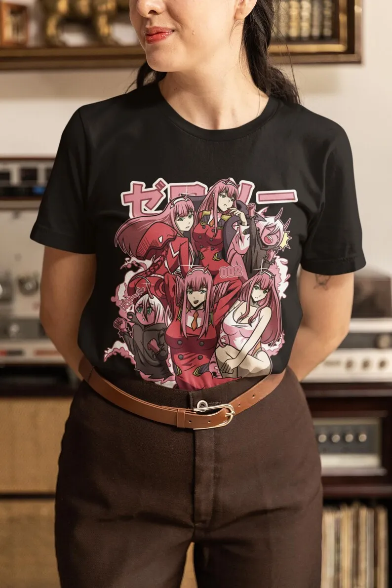 Cybernetic Romance Anime Unisex T-shirt - Tokyo Mecha Love, Japanese Sci-Fi Aesthetic, Neon Future Influence, Japan Anime Cultur