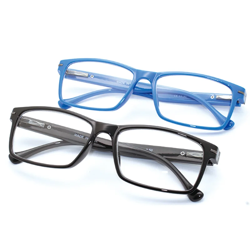 

Classic rectangular anti-fatigue fashion reading glasses with high-quality spring hinges for presbyopia.