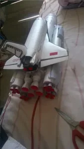 1/96 Storm Snow Space Shuttle Energy Number Carrier Rocket 45cm Puzzle modello di carta fatto a mano Rocket DIY Paper Art