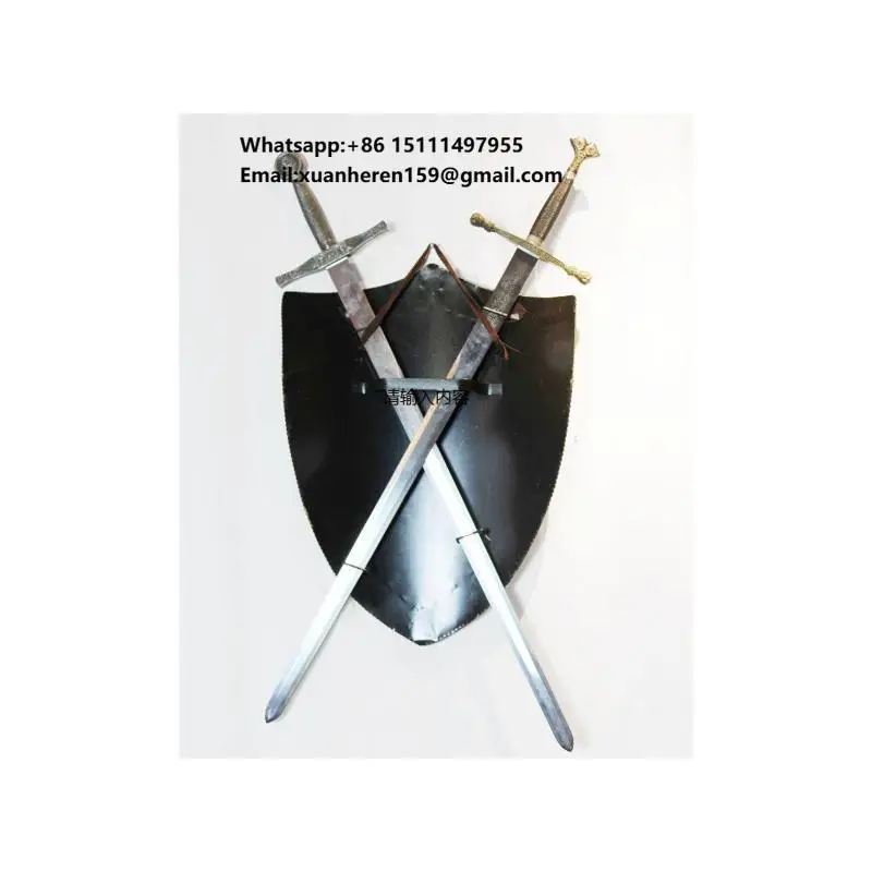 

Creative Hot Sale Wall Shield Soldier Warrior Statue Life Size Knight Armour Statues Roman Armor Knights Metal