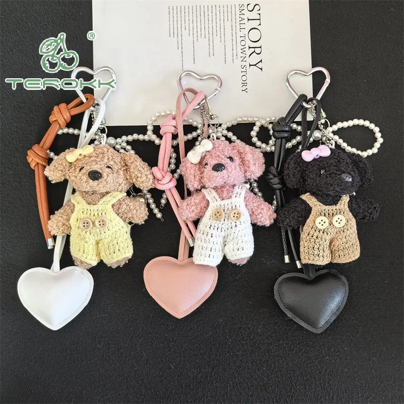 

Plush Dog Keychain Pendant, Couple Bag Pendant, Dressing Dog Keychain Decoration