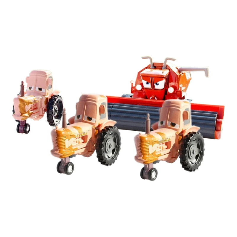 Varios coches Disney Pixar Frank cosechadora verde vacas Tractor aleación Diecast modelo coche niño juguetes