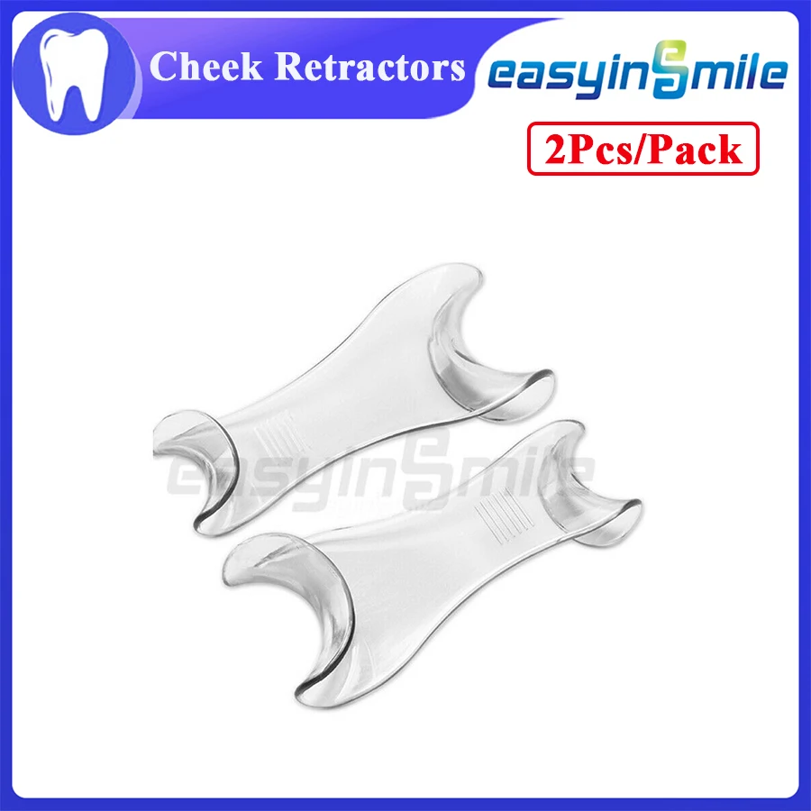 2Pcs Easyinsmile Double Side Dental Cheek Retractors Mouth Opener Lip Clear