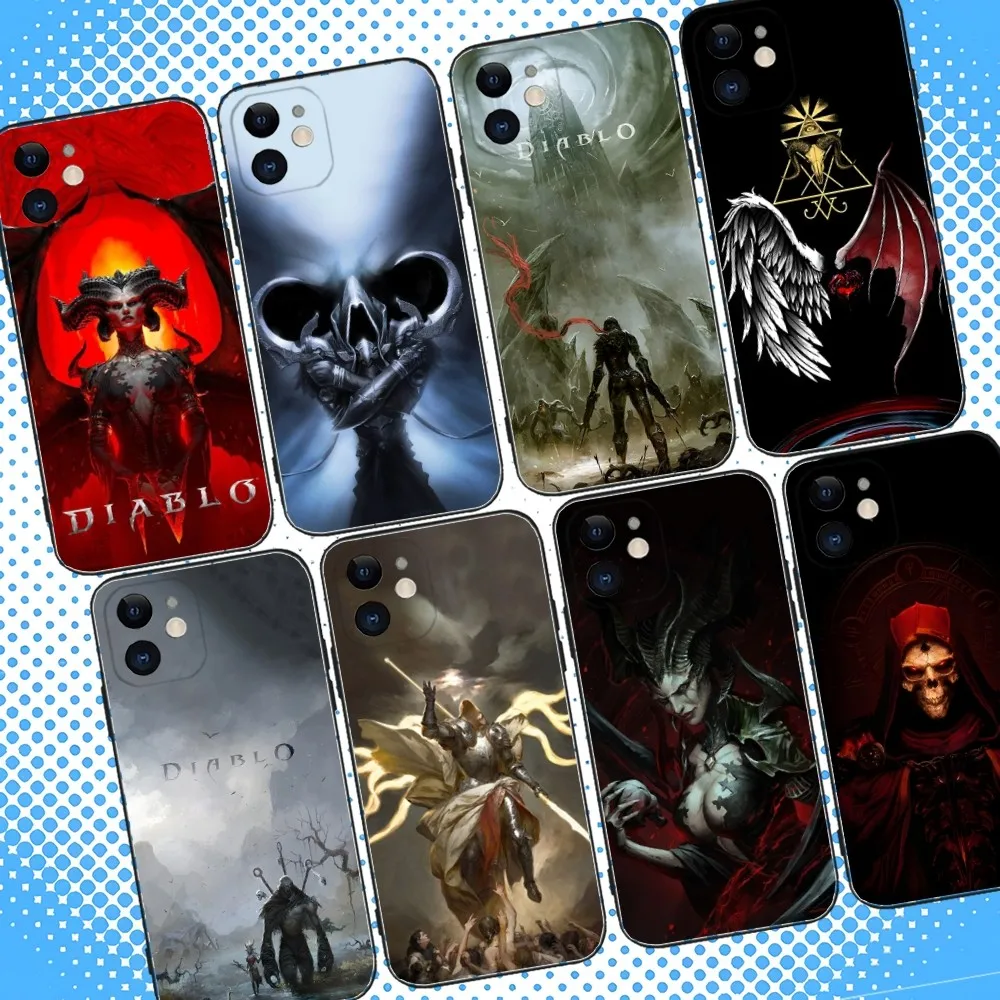 

Diablo VI Game Lilith Phone Case For iPhone 16,15,14,13,12,11,Pro,Max,Plus,X,XS,XR,SE,8,7,Mini,Soft Silicone Black Case