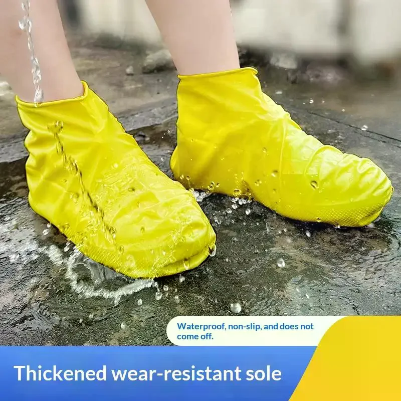 Latex Waterproof Reusable Shoe Covers Unisex Non Slip Rain Boot Protector for Outdoor School Travel