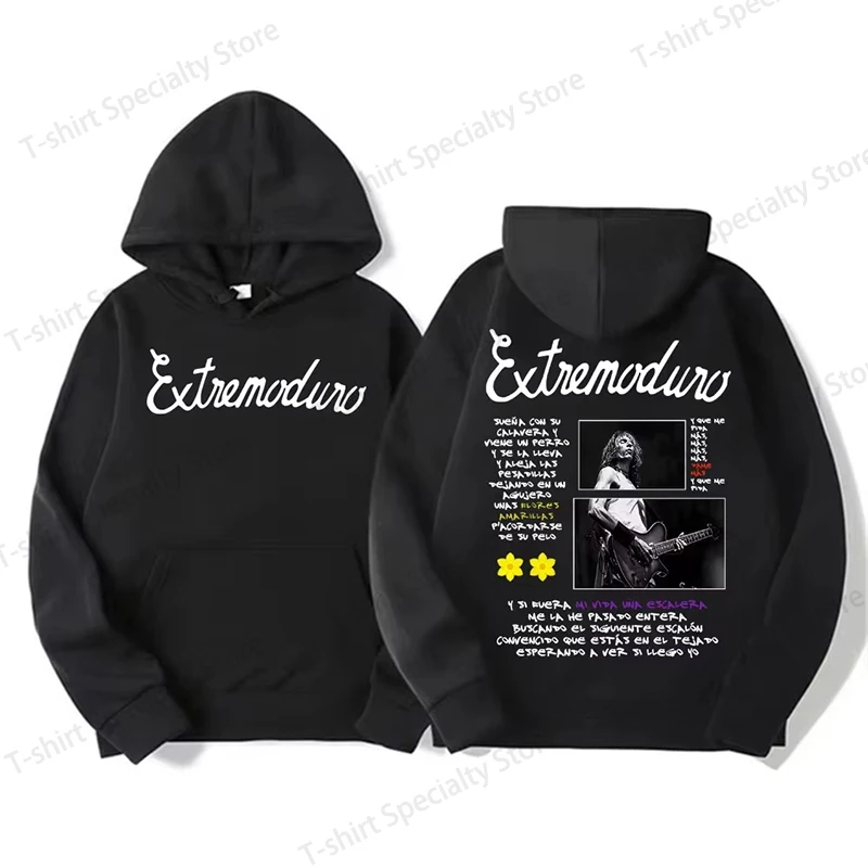 Sudadera con Capucha de la Gira 2026 de la Banda Rock Extremoduro, Sudadera Informal Retro de Moda para Hombre y Mujer, Sudadera Holgada de Estilo Hip Hop Punk