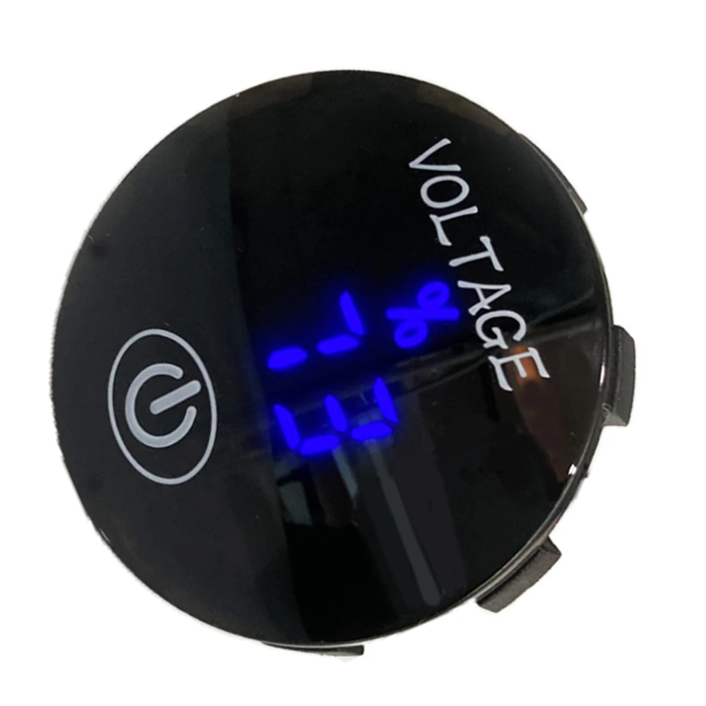 Light Color: Blue Light Color: Black Car Voltmeter for Boat Marine Truck Motorcycle LED Digital Display Gauge