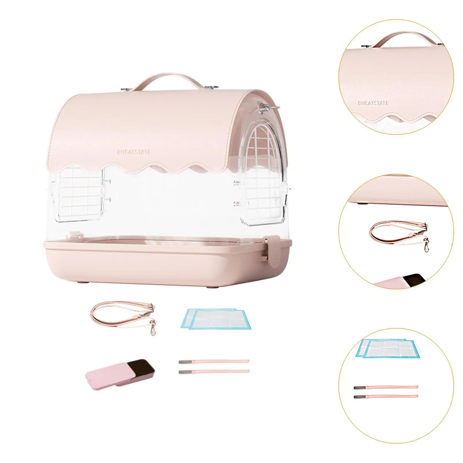 Travel Bird Cage Bag Portable with Shoulder Straps Breathable Hamster Cage for Parrot Small Birds Budgies Parakeets Parrots