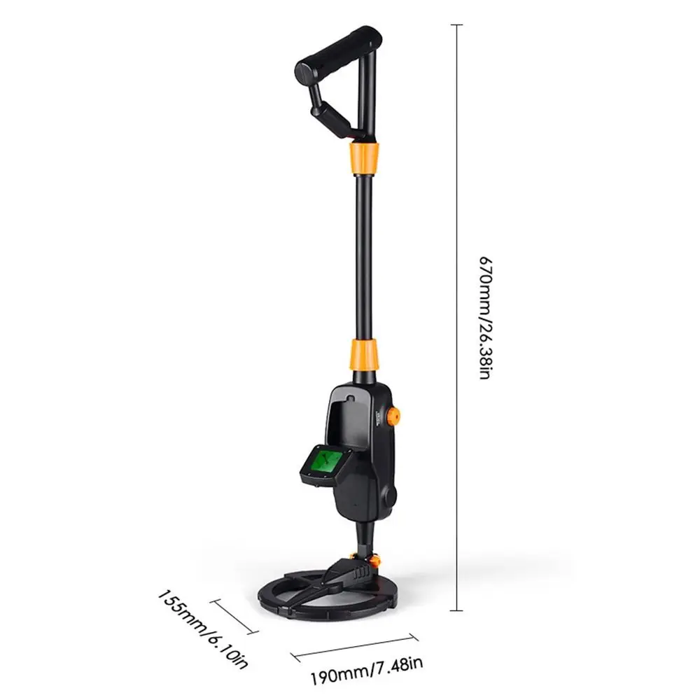 LCD Display Underground Metal Detector Audio Alarm High Sensitivity Metal Pinpointer Durable Ergonomics Metal Tracker Tools
