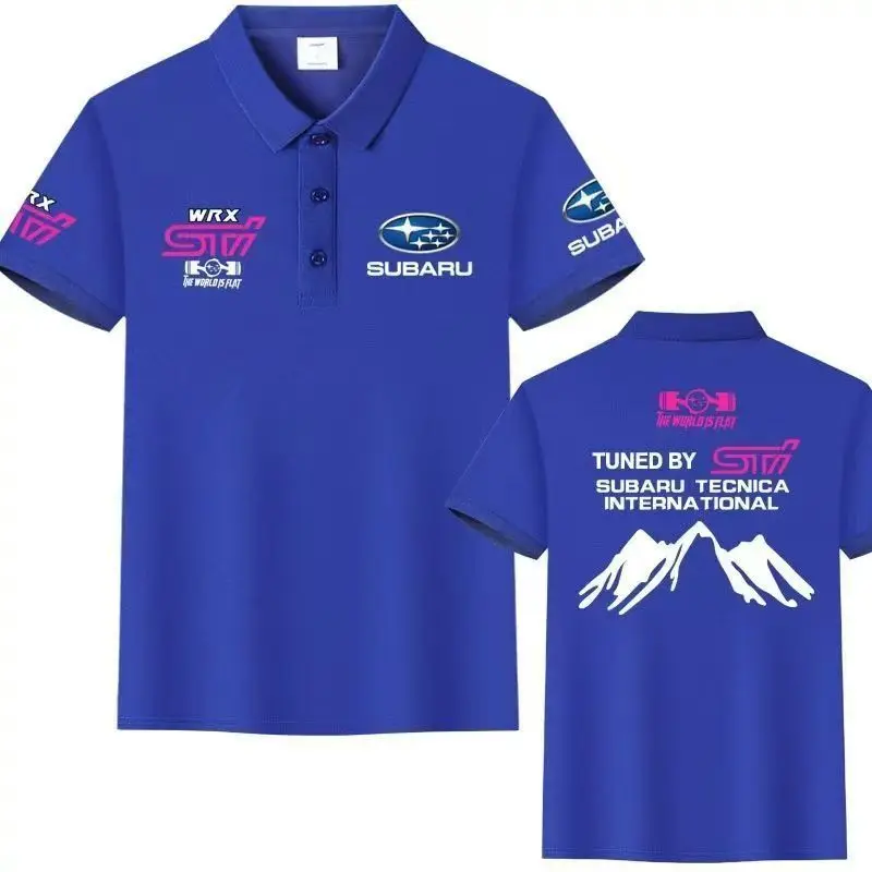 Subaru SUBARU accesorios de coche mismo estilo Fans de coches 2025 Racing Ice seda Polo de algodón Camiseta de manga corta