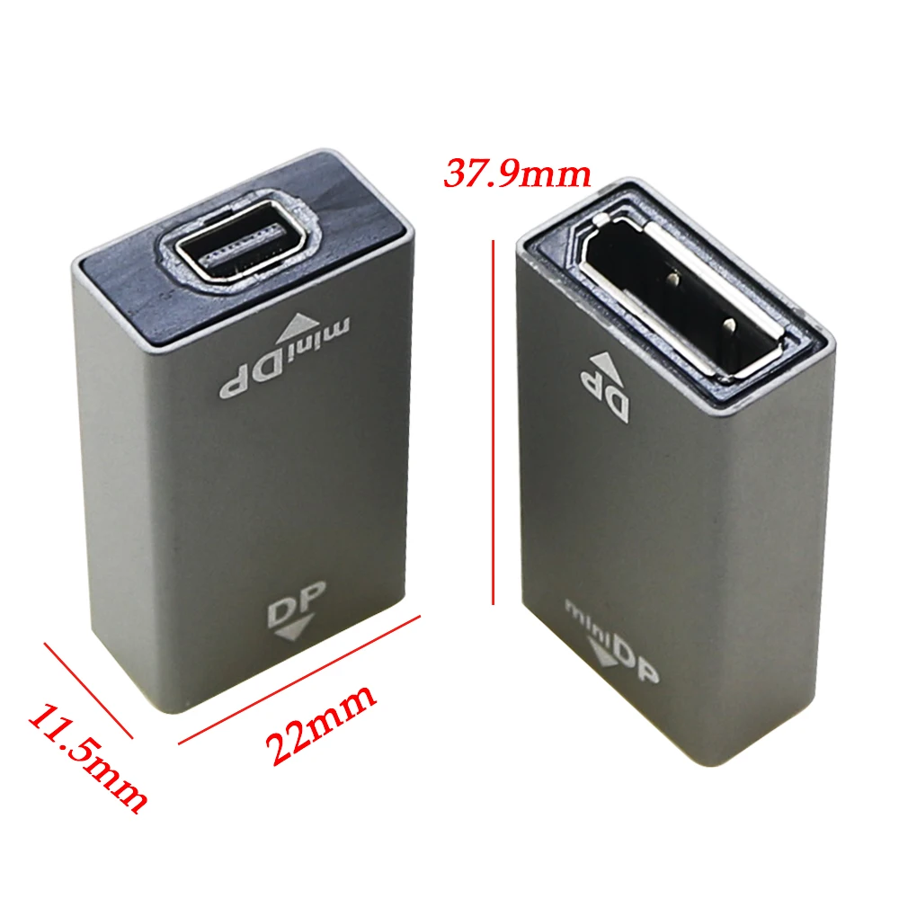 Mini Display Port DP 1.4 HDTV-compatible Adapter Converter Female to Male 4K 60Hz  Video For Laptop Computer Monitor Projector