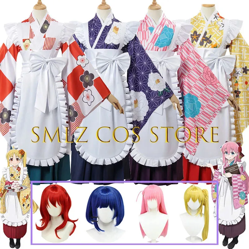 

Аниме Бокки Рок! Косплей Gotoh Hitori Ijichi Nijika Yamada Ryo Kita Ikuyo Kona S Tsume Kimono Girl Party Play Server Outfit