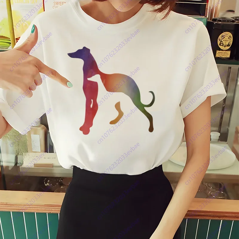 Greyhound Dog Crazy Greyhound Lady T-shirts Women Summer Fashion Print T Shirt Casual O-Neck Tshirt Brand Funny T-shirt Top Tees