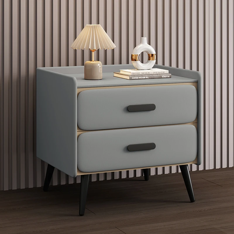 طاولة قهوة متنقلة بجانب السرير وغرفة نوم منخفضة وأدراج فاخرة لتخزين منضدة خشبية منظم أثاث الفندق Mesa De Noche