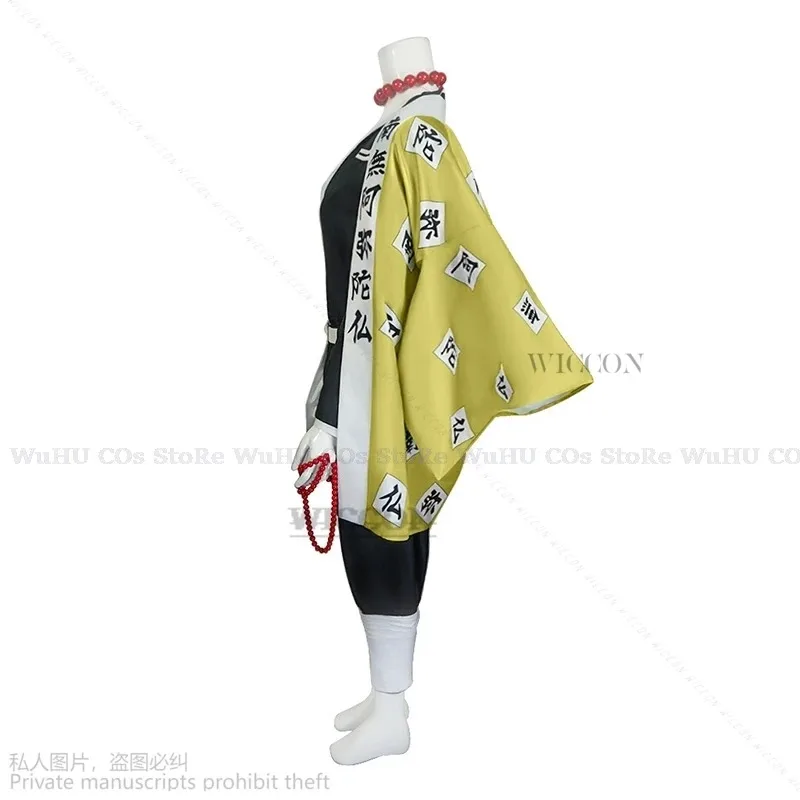 2025 disfraz de Anime Kimetsu Himejima Kyoumei Kimono hombres disfraces de Halloween Cosplay No Yaiba pelucas calor corto Cos japonés