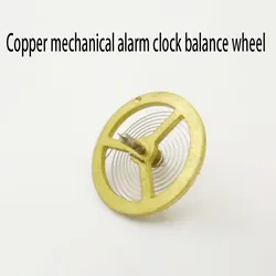 Copper mechanical alarm clock accessories, hairspring, hairspring balance wheel full swing parts