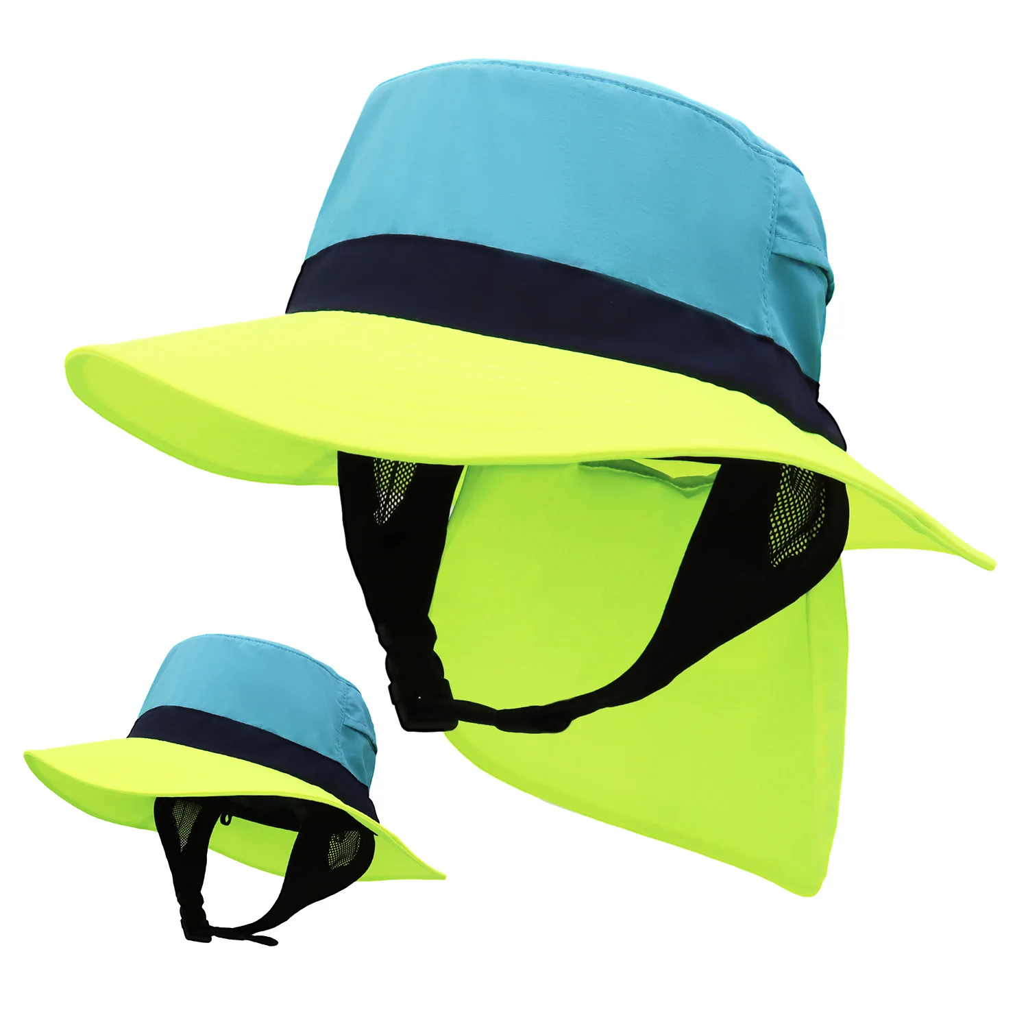 

Sun Hat Surfing Women Summer Beach Accessory Neck Flap UV Protection Big Brim Breathable Cap For Holiday Outdoors