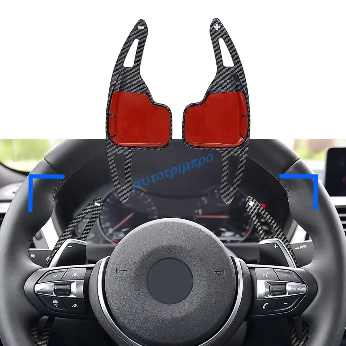 

Для BMW 1 2 3 4 5 6 серии X1 X2 X3 X4 X5 X6 F25 F26 F20 F22 F45 F30 F31 F36 F10 автомобильный руль из углеродного волокна, переключатель переключения передач