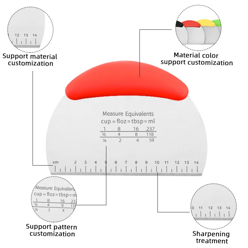 Нож для резки из нержавеющей стали, нож для резки муки, раскатки сахарного теста, инструмент для выпечки