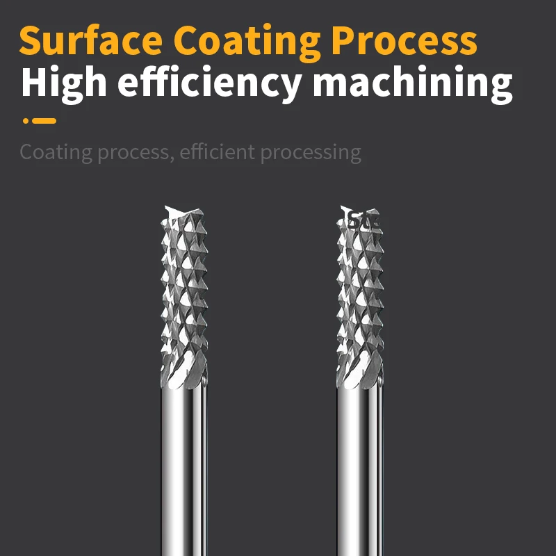 Kerseo Carbide Corn End MillIng Cutter Teeth Engraving CNC Machine Bit 3.175 4 6mm for PCB Bakelite Plate Wood Plastic 1pcs