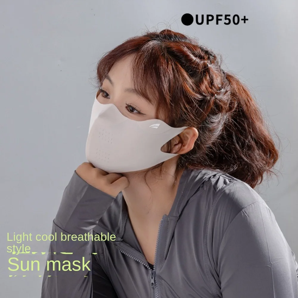 New Breathable Ice Silk Mask Washable Dustproof Riding Face Mask Anti-UV Anti-sun Mask Unisex