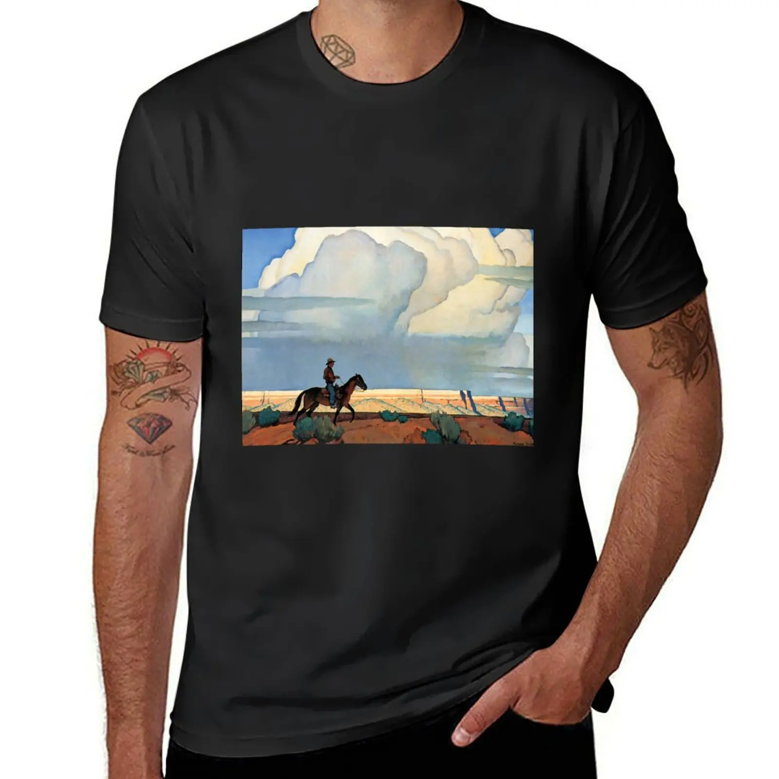 “Desert Journey” Western Art by Maynard Dixon T-Shirt sweat hippie clothes Men's t-shirt