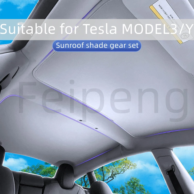 

Applicable To Tesla Model3/Y Segmented Sunroof Sunshade Special Sunscreen And Heat Insulation Sunshade For Car Roof