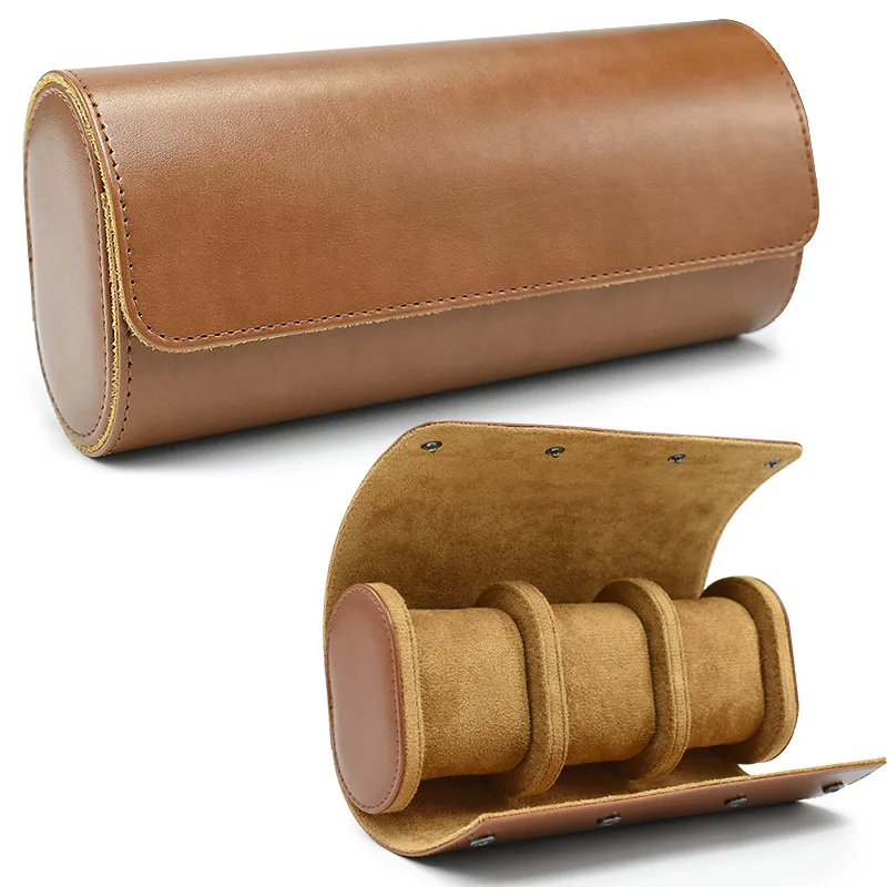 Uhrenrollen-Reisetasche – Aufbewahrung und Organizer für 3 Uhren – sichere Aufbewahrung mit innovativen abnehmbaren Kissen und stabilem Uhren-Organizer