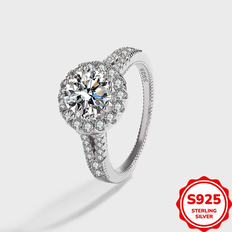 

Модное и универсальное подлинное серебряное круглое голубиное яйцо S925, женское обручальное кольцо для тяжелой промышленности