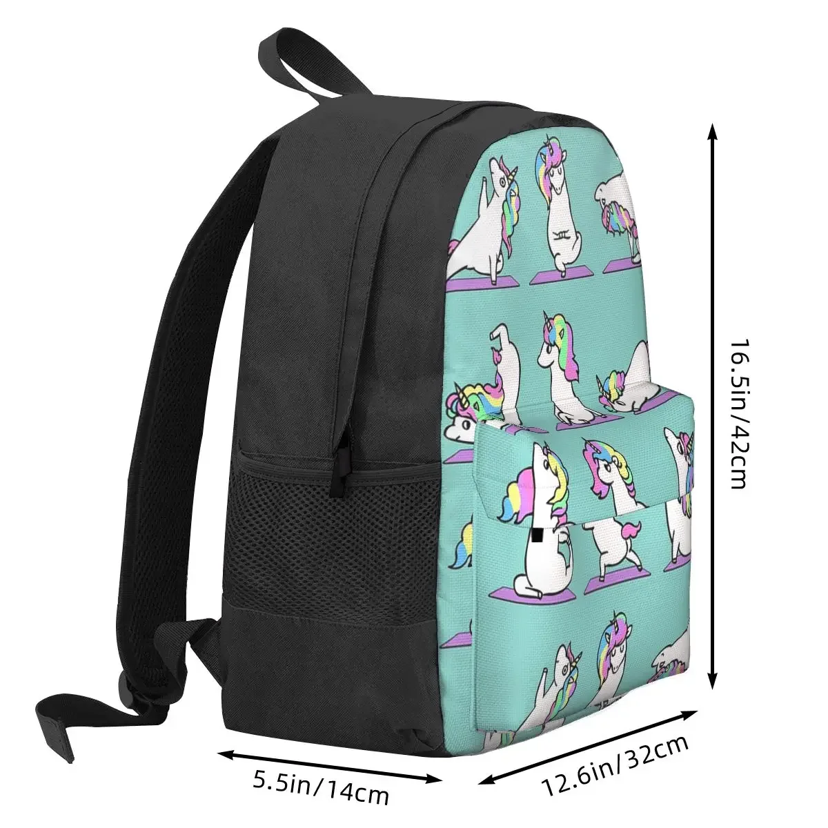 Zaini Yoga unicorno ragazzi ragazze Bookbag studenti borse da scuola cartone animato bambini zaino da viaggio zaino a tracolla grande capacità