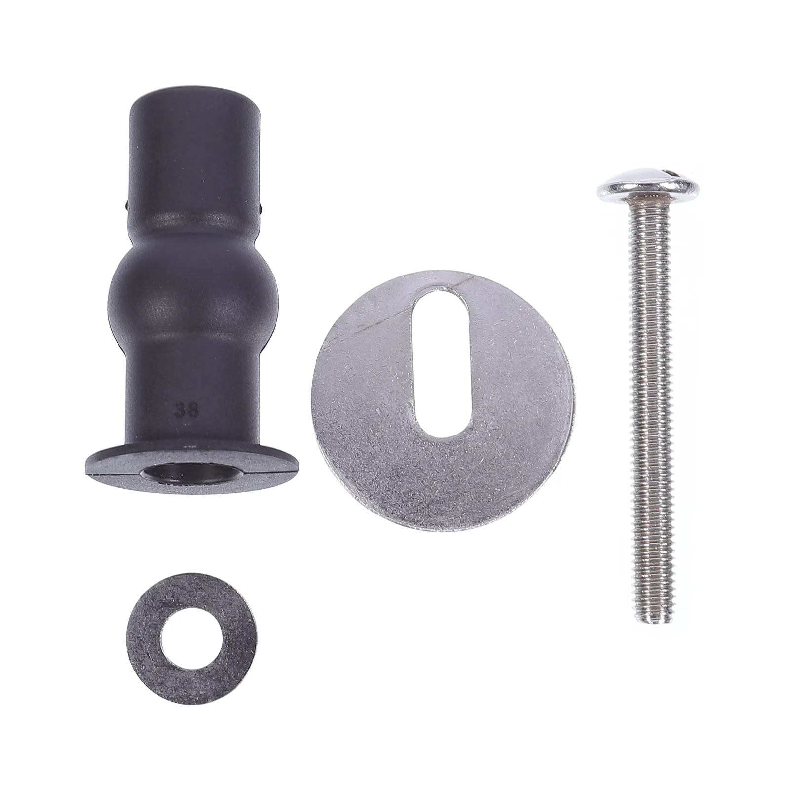

2Sets Universal Toilet Lid Screws Stainless Steel Rubber Durable Easy Install Most Covers Black Toilet Lid Screws