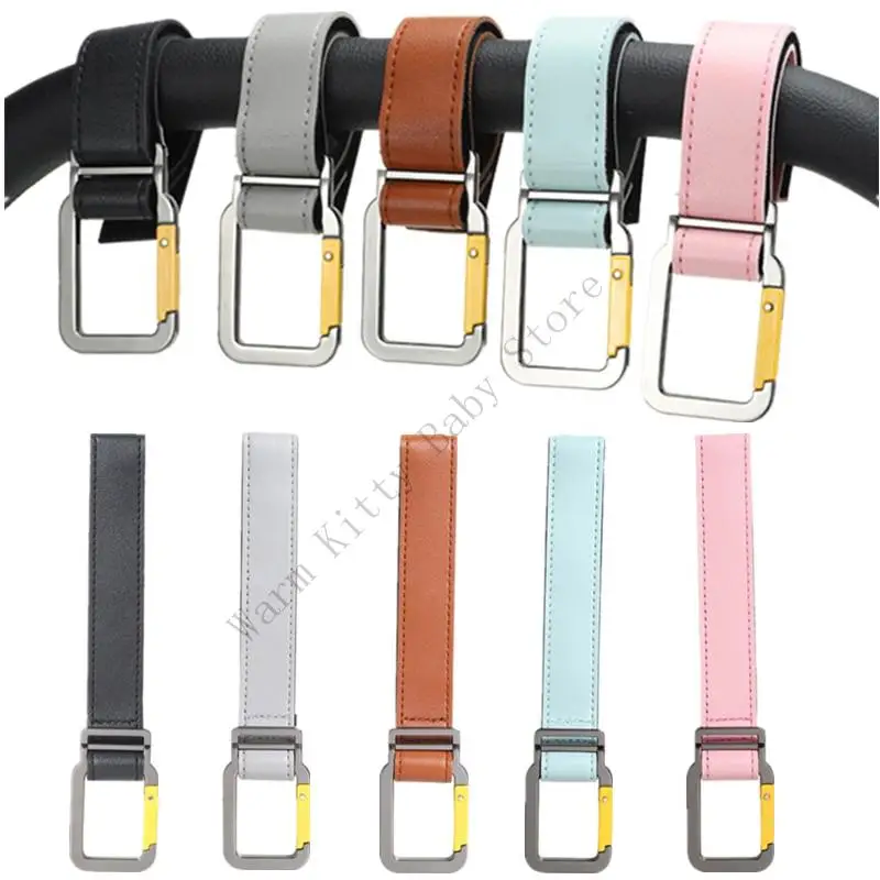 1pc New PU Leather Baby Stroller Hook Accessories Heavy Duty Alloy BAaby Carriage Pushchair Hanging Children Bike Hook