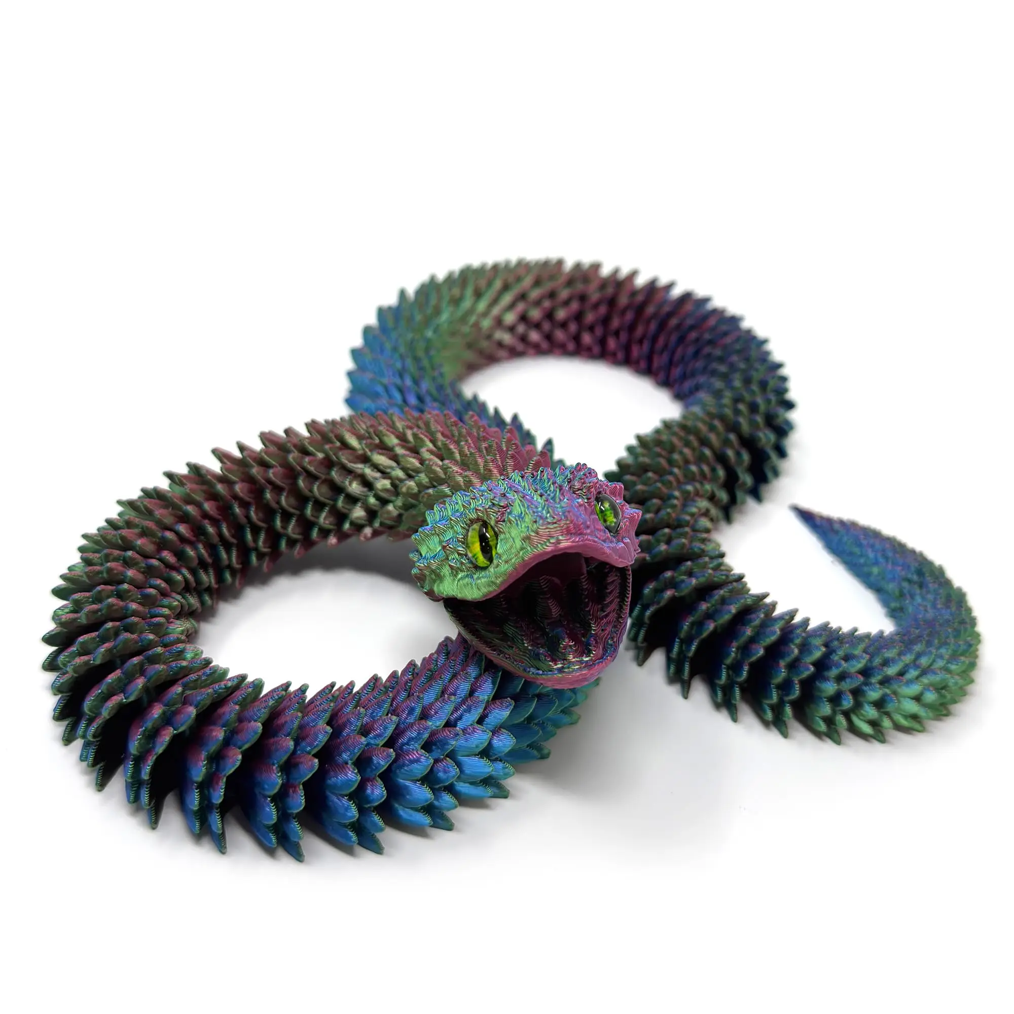 24in 3D Animals Printed Snake Toys,Fidget ADHD Snake FlexibleToys, Surprise Mystery Perfect Desk Pet for Animal Collectors