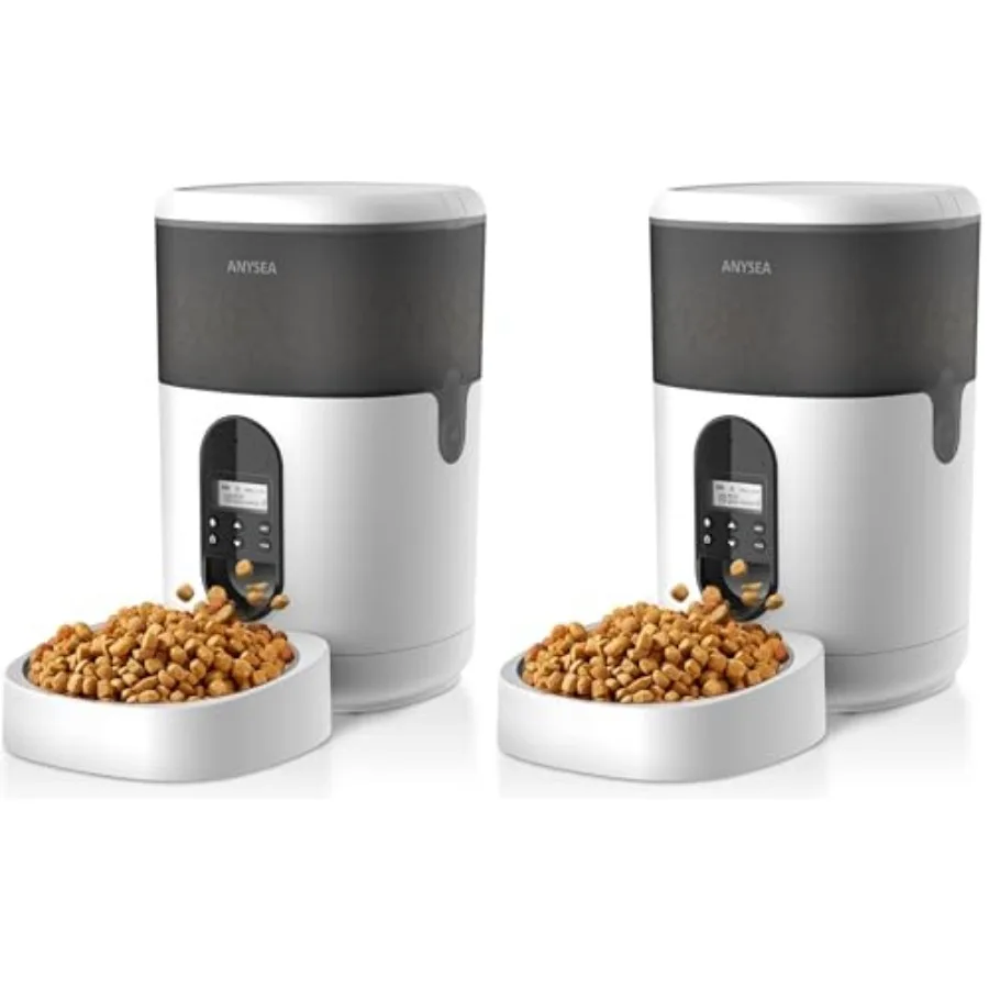 

Automatic Cat Feeders: Timed Pet Feeder for Cats and Dogs with LCD Display Programmable Portion Control Automatic Cat Food Disp