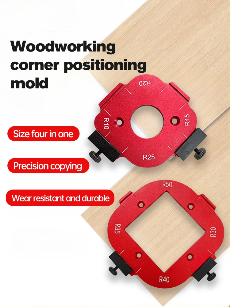 R10-R50 Houten Paneel Radius R Plaat Trimmen Machine Graveermachine Aluminium Legering Ronde Hoek Mal Sjabloon Kit