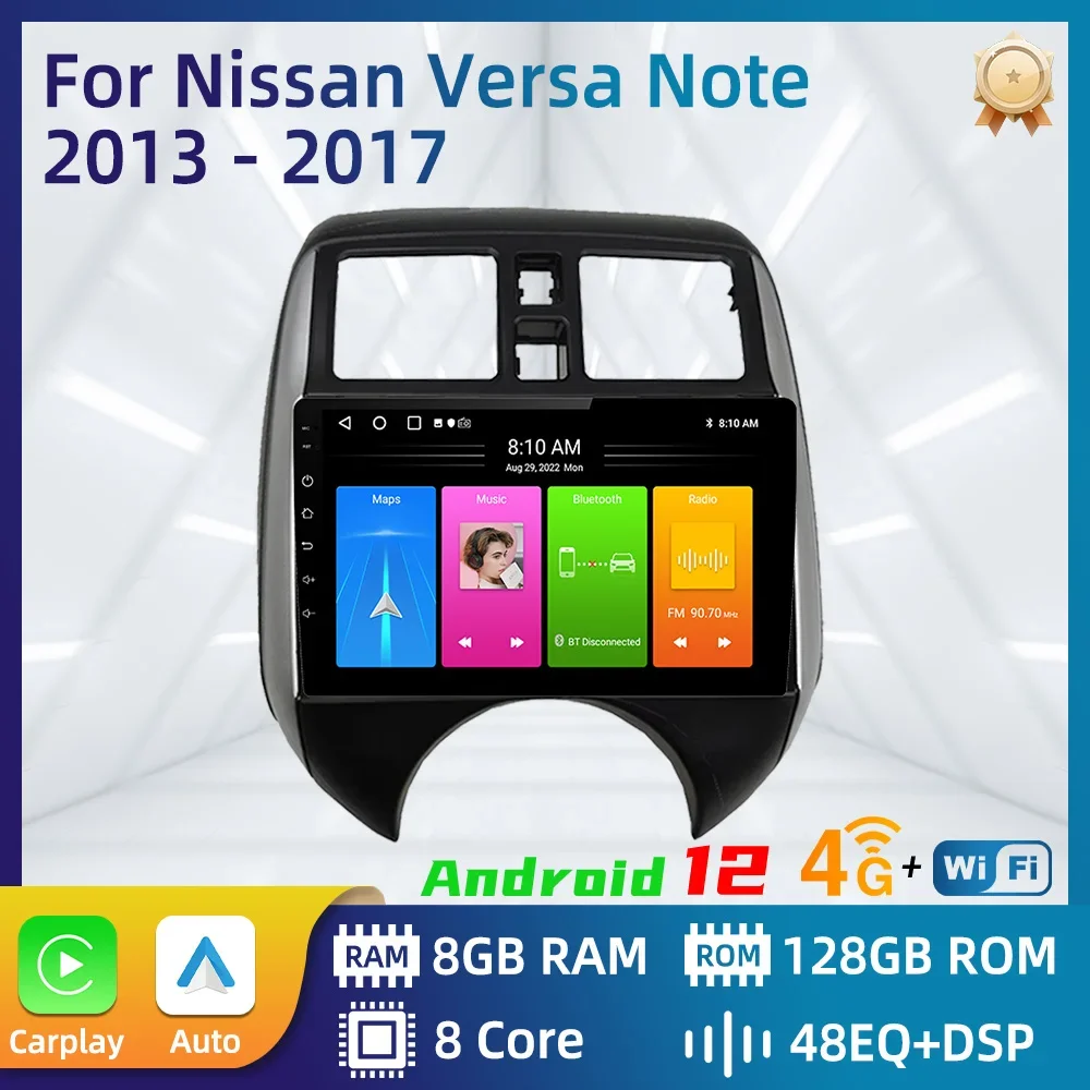 

Car Radio for Nissan Versa Note 2013 - 2017 2 Din Android Stereo Multimedia Player GPS Navigation Carplay Autoradio Head Unit 4G