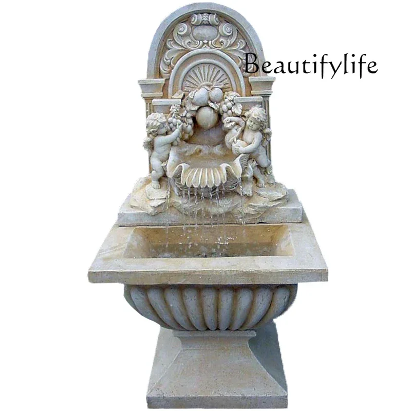 X40 European Floor-to-ceiling Circulating Fountain Courtyard Garden Foyer Balcony, Water Feature Decoration Small Fountain Ornam